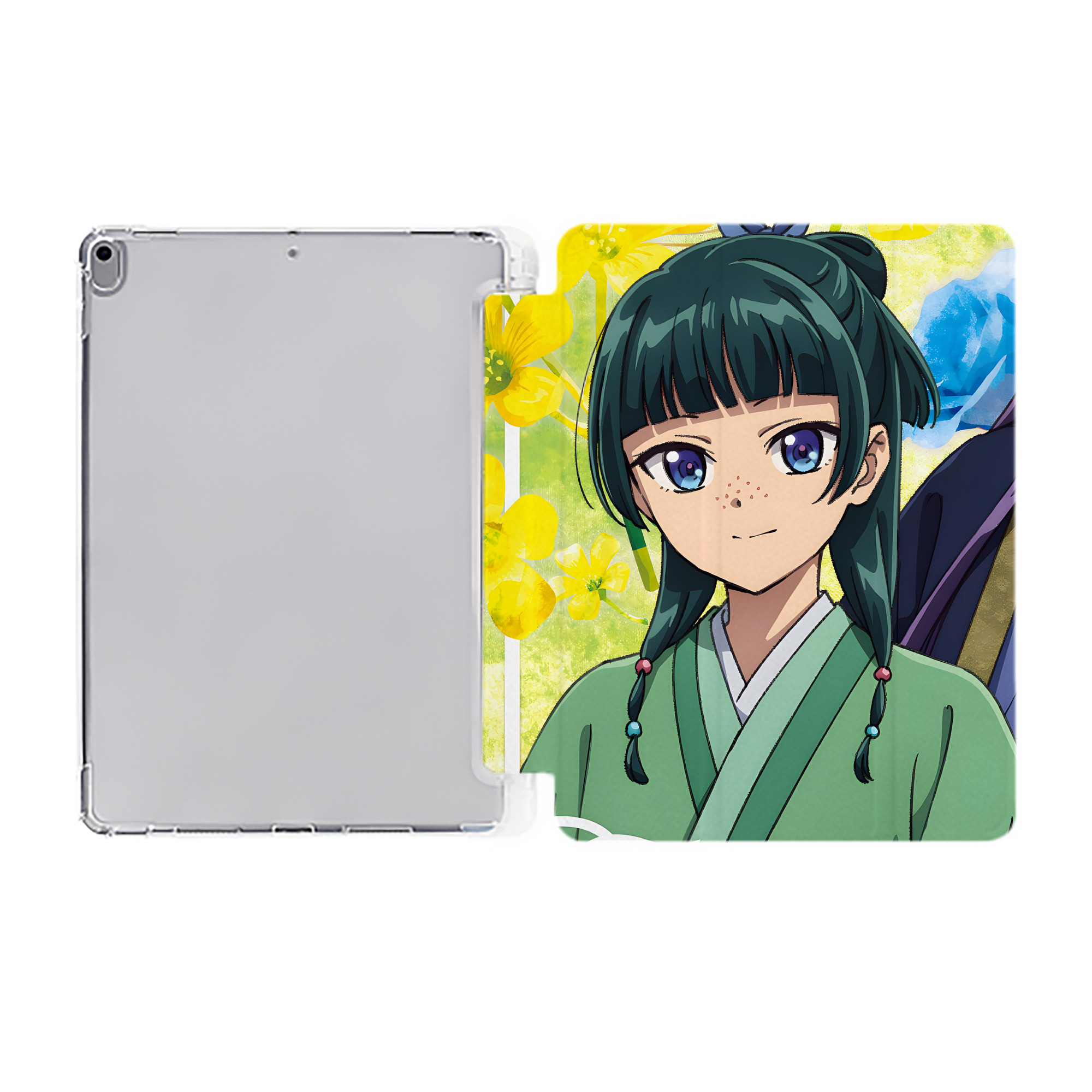 （画像用） 薬屋のひとりごと The Apothecary Diaries IPad ケース ペン収納付き 三つ折りスタンド PUレザー×シリコン 対応機種9.5/10.5/10.9インチ